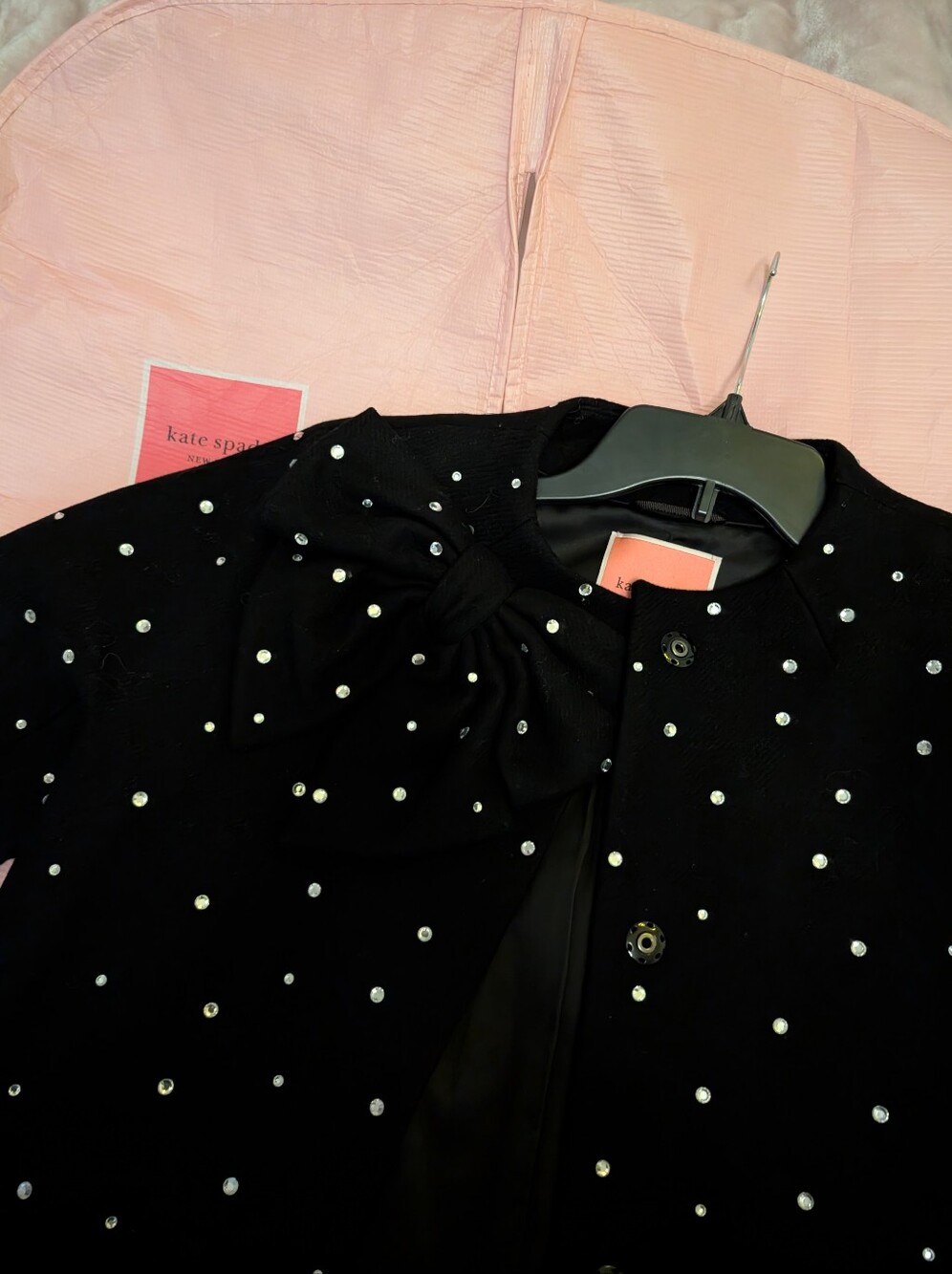 Kate Spade Dorothy Bow Rhinestone Coat View 2